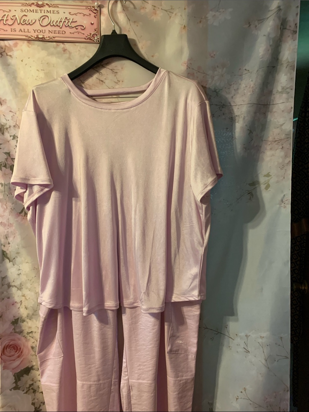 Bar III Light Lilac Short Sleeve Layered Tee